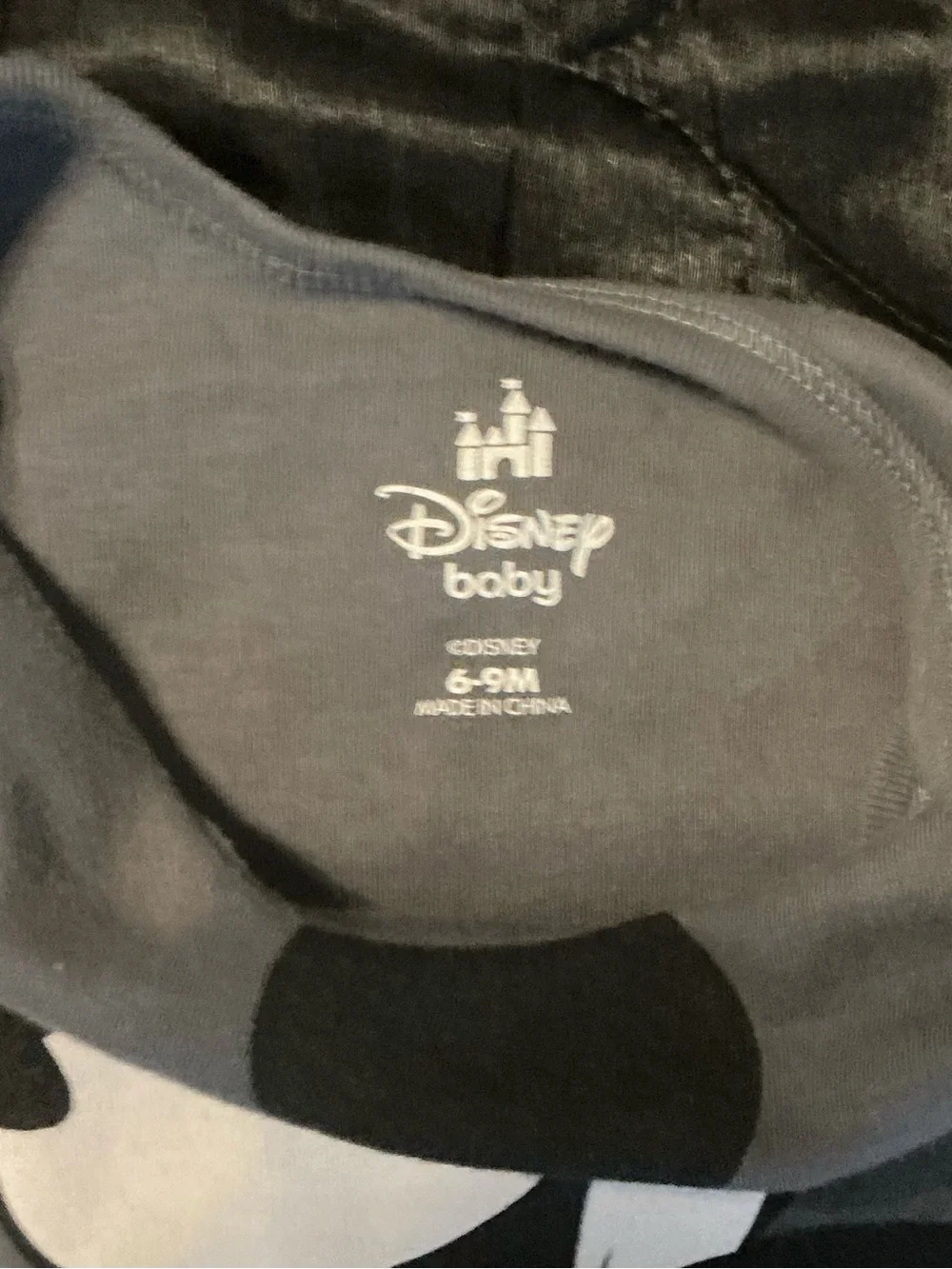 Disney Toddler Short Sleeve Mickey Bodysuit Set - Gray & Red Size:6-9 months